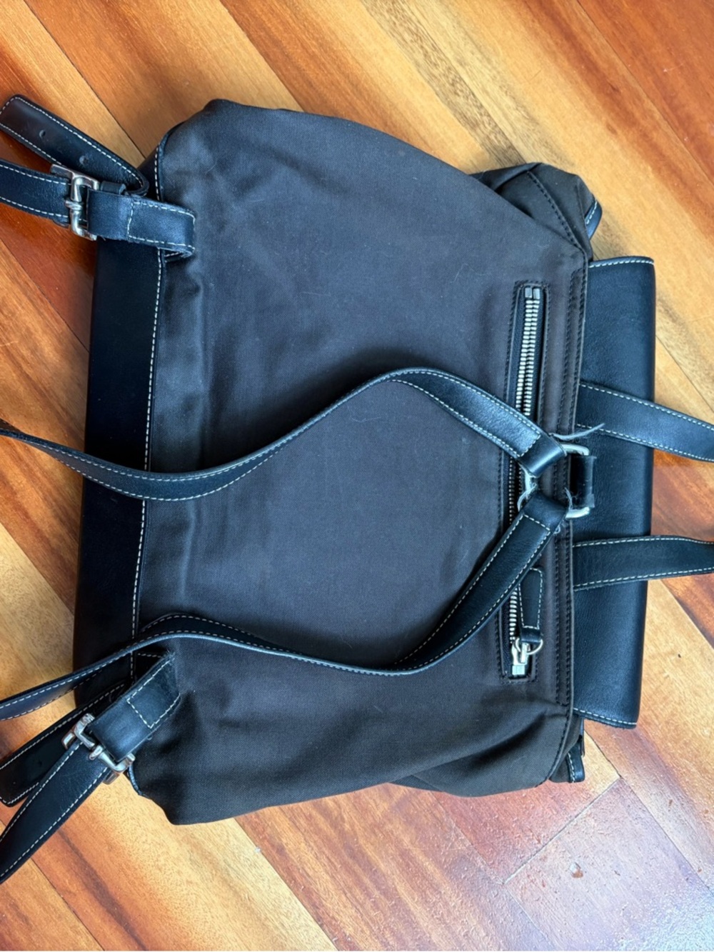 Vintage Coach Black Hamptons Canvas and Leather Backpack (Read Description) - Picture 12 of 16